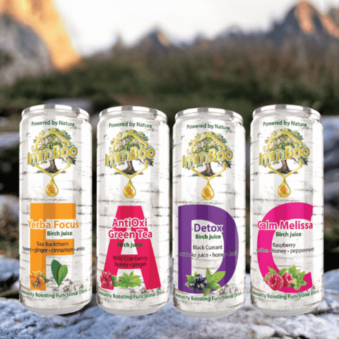 Napoje brzozowe, które mogą wspomagać oczyszczenie i nawodnienie – kolekcja ImmBoo.